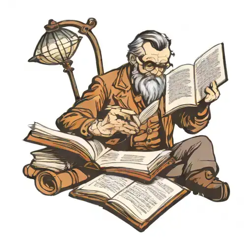 Librarian Reading A Book