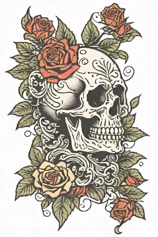 Skull And Roses