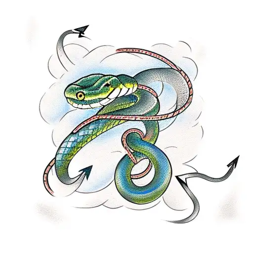 Snake With An Anchor