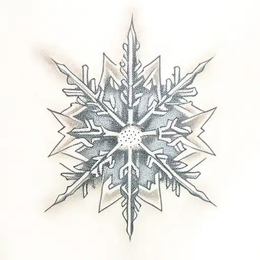 Fire With Snowflake Inside Of It