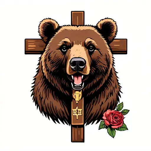 Bear And Crucifix