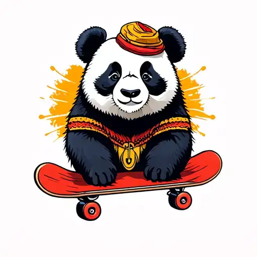Skateboard Panda