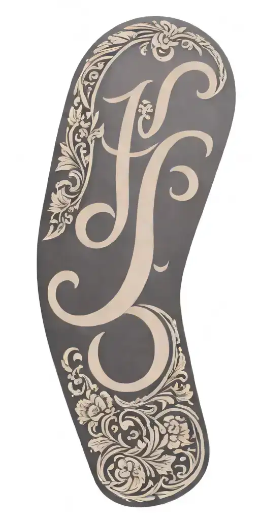 Tooled Leather With The Initials J And S