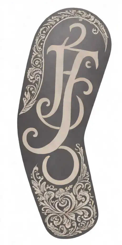 Tooled Leather With The Initials J And S