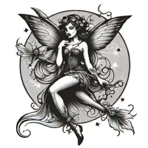 Moon Fairy Sketch Style