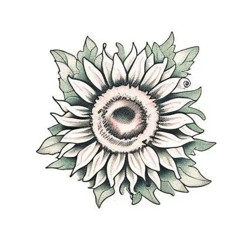 Sunflower With A Church