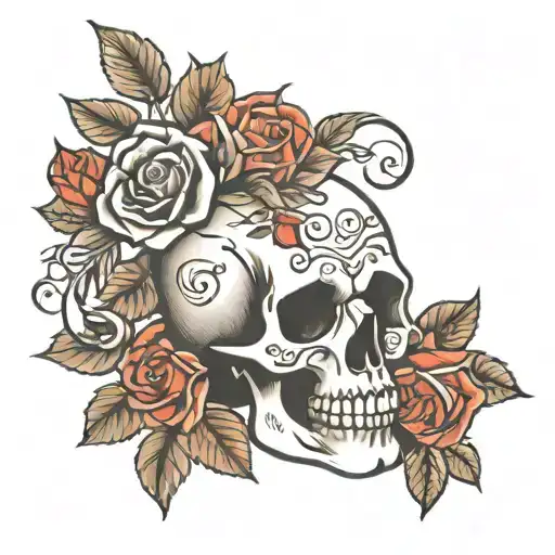 Skull And Roses