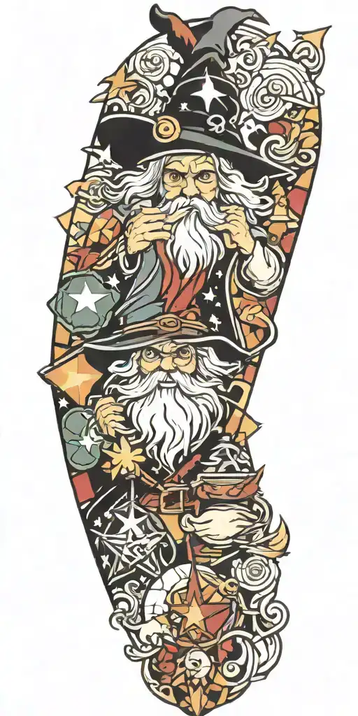 Wizard Patchwork Sleeve