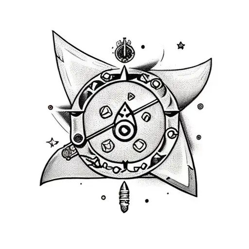 Sword With The Moon Phases And Rpg Dice