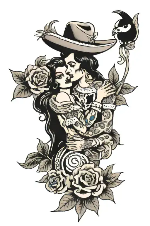 Lovers Of Valdaro With Mexican Theme Sleeve