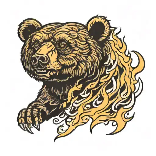 Bear On Fire