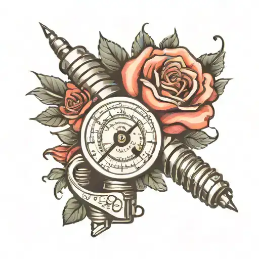 Spark Plug Rose Speedometer