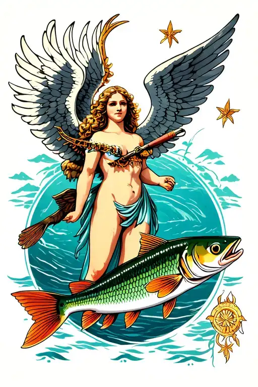 Guardian Angel That Fishes And Hunts