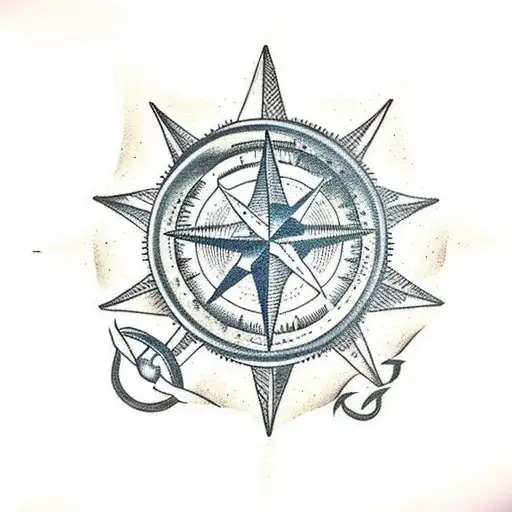 Nautical Stars And Compass