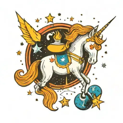 Unicorn In Space