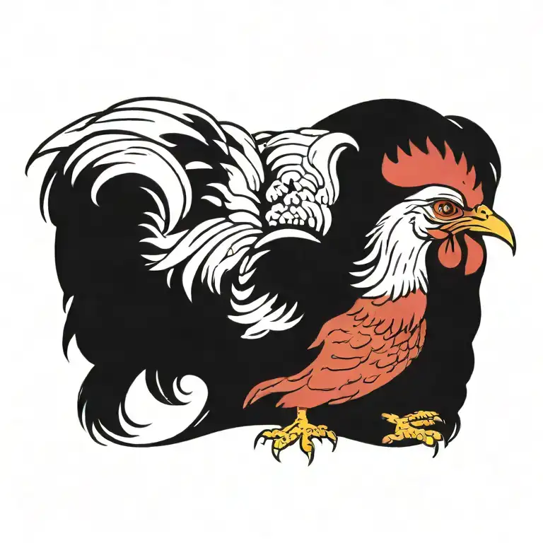 Anthropomorphic Beautiful Chicken