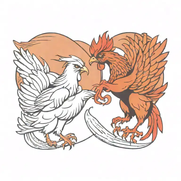 Personifi Cation Hen Fighting