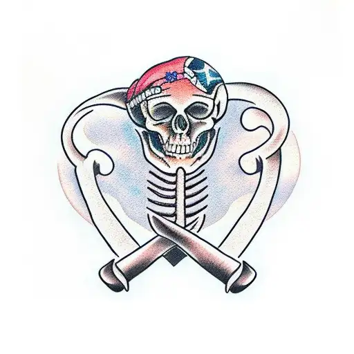 Hand Shake With One Hand Skeleton