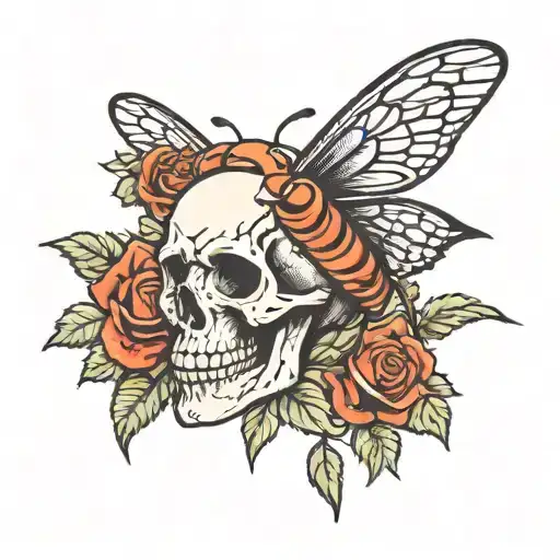 Skull And Roses Wasp