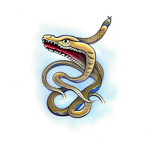 Snake With Two Knives