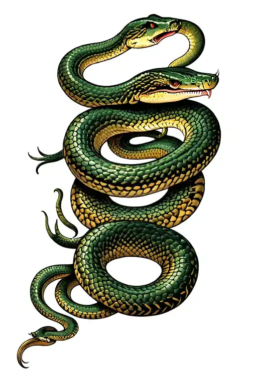 American Traditional Snake