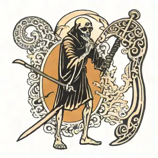Charon Reaper Holding A Scythe