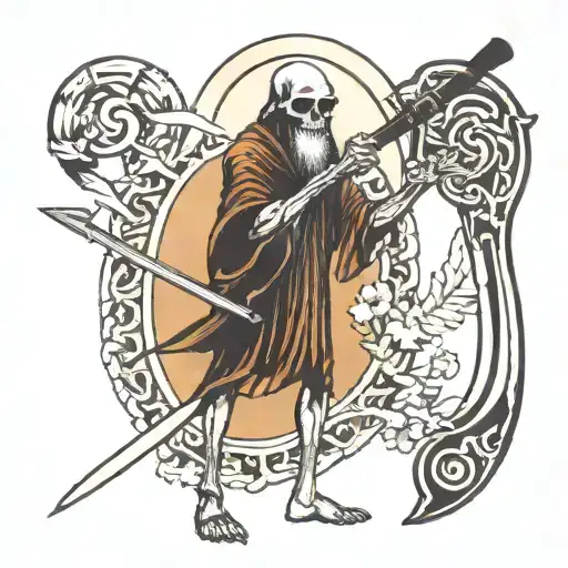 Charon Reaper Holding A Scythe