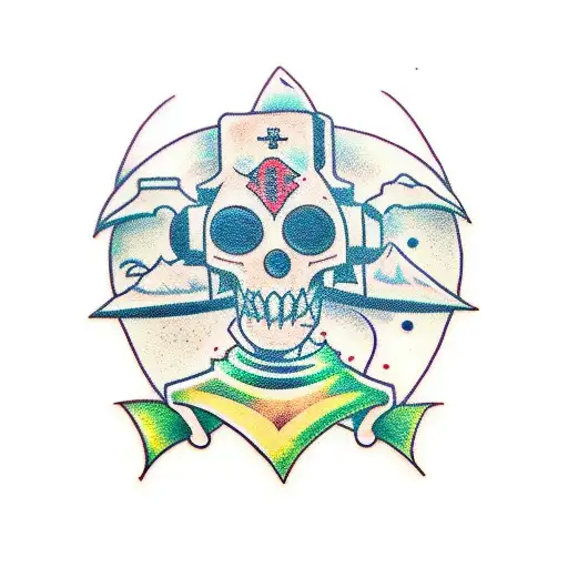 A Gamer Traveling Through Different Game Worlds In A Traditional Style