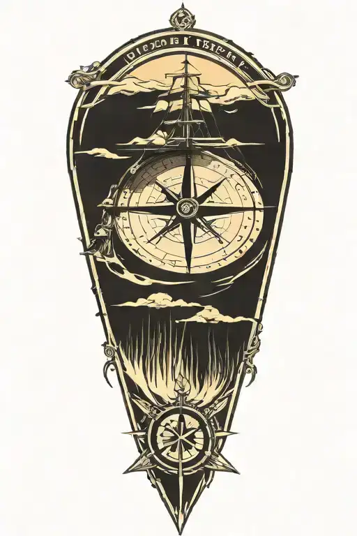 Titanic Iceburg Compass Rose