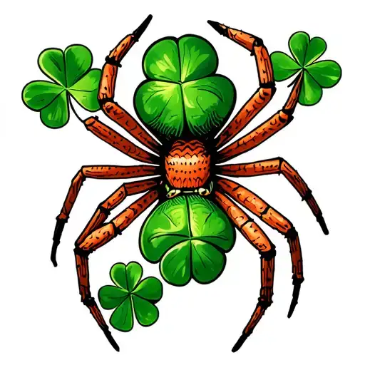 Shamrock With Spider