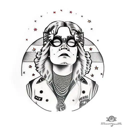 German Sheppard With Janis Joplin's Glasses