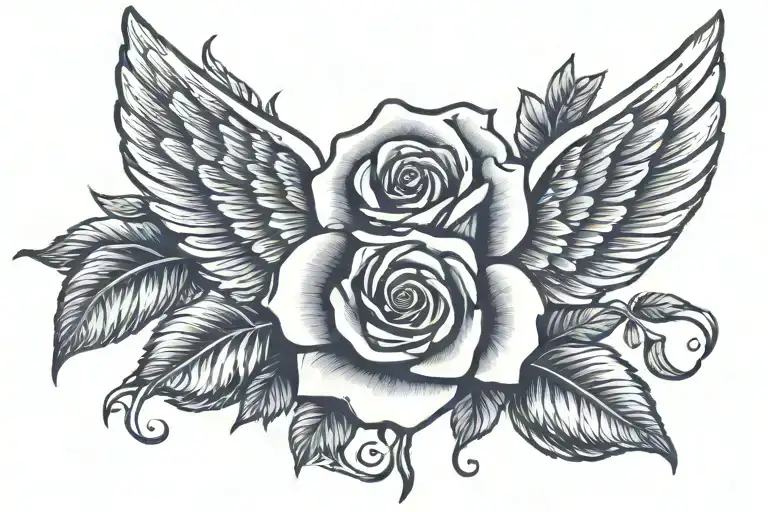 Rose With Open Wings