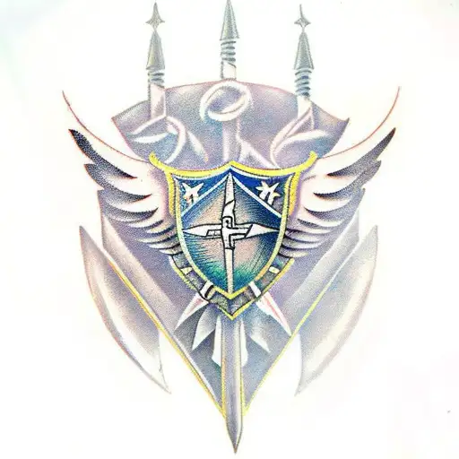 Shield Sword And Wings