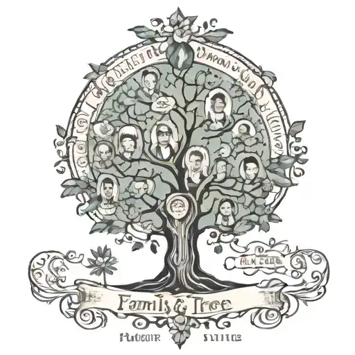 Family Tree With The Names Naomi Ava Lilly Mia Valerie Sofia