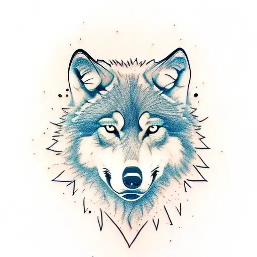 Wolf With Evergreen Forest