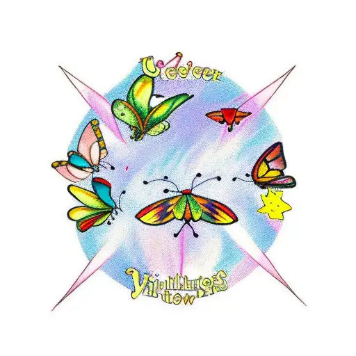 A Whimsical Scene Of Children Releasing Colorful Butterflies Into A Vibrant Meadow