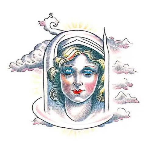 Saint Mary With Cloud