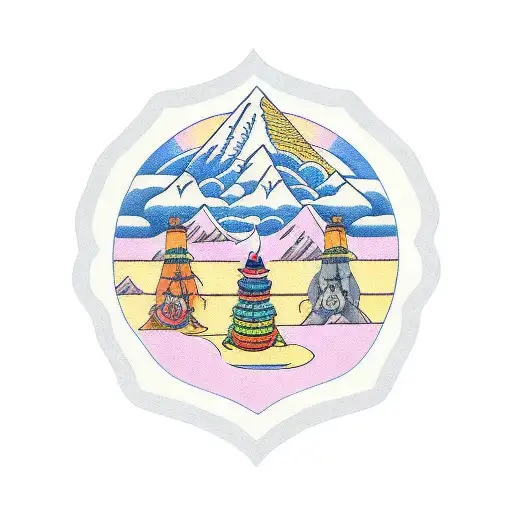 Mongolian Mountain And Edelweiss