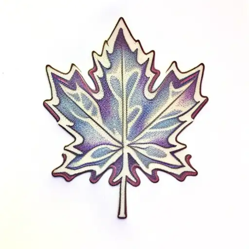 Maple Leaf With Cut Out Eagle