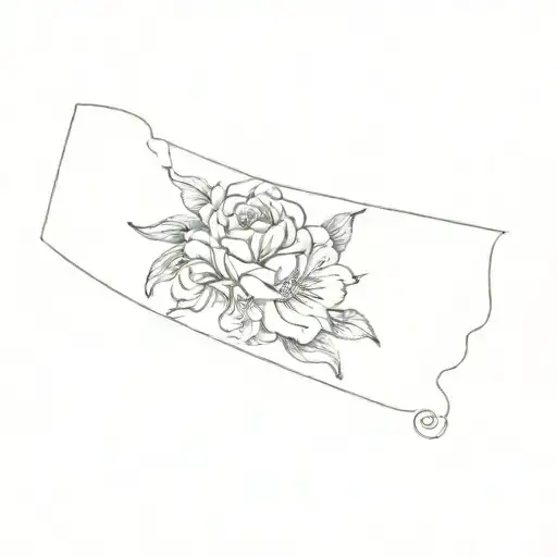 A Flower Tattoo Three Flowers All Different