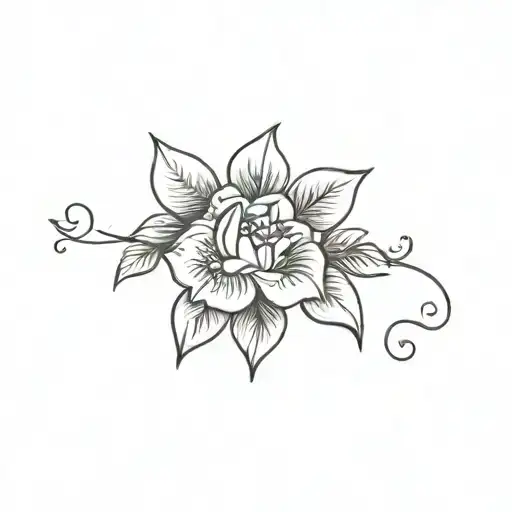 A Flower Tattoo Three Flowers All Different