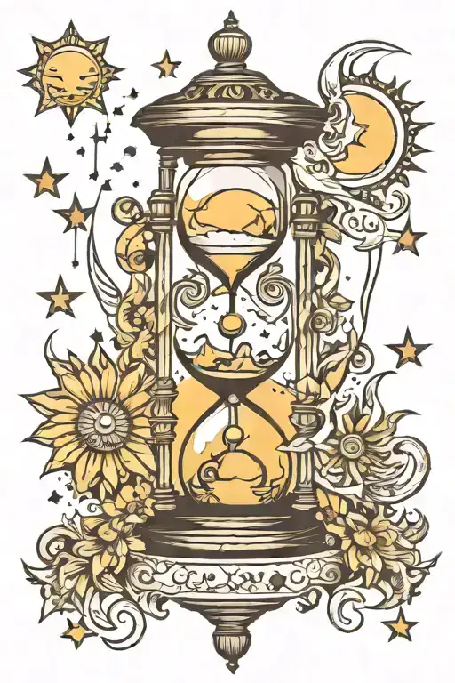 Sun And Moon Hourglass Filled