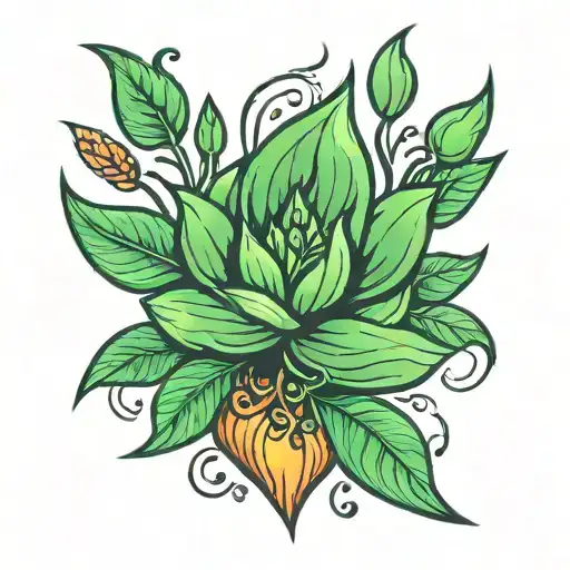 Green Sprout And Little Fire