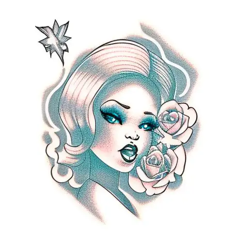 Black Barbie Phrase With Rose