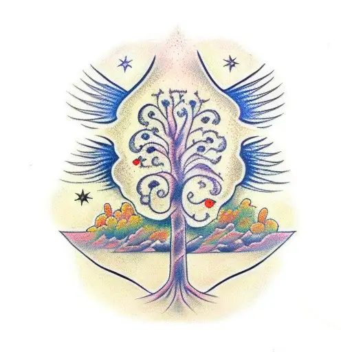 Tree Of Life With Gaurdian Angel
