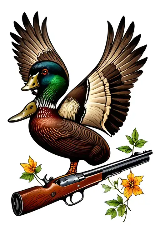 Duck Hunting Shotgun Surrounded