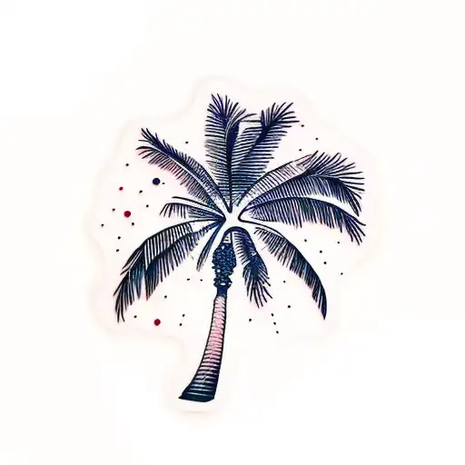 Palm Tree With Aeroplane