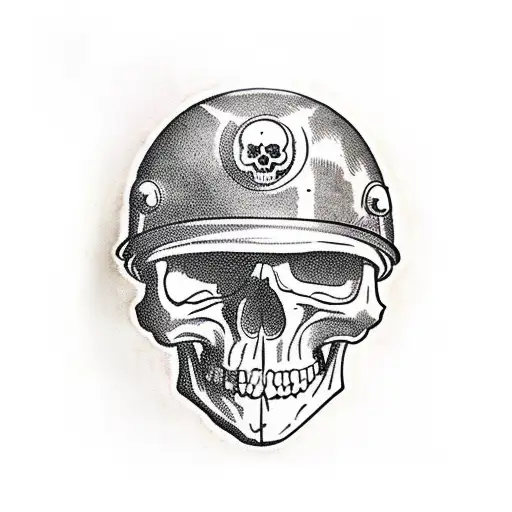 Skull With Us Ww2 Paratrooper Helmet With Netting