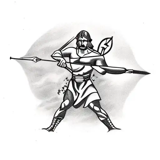 Achilles With Arrow In Ankle