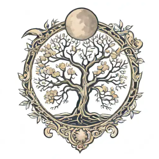 Tree Of Life With Moon